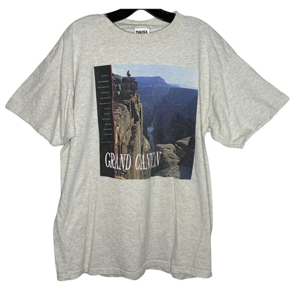 Grand Canyon Graphic Print T-Shirt X-Large Tultex 99% Cotton Gray Pre-Shrunk Tee - Picture 1 of 6